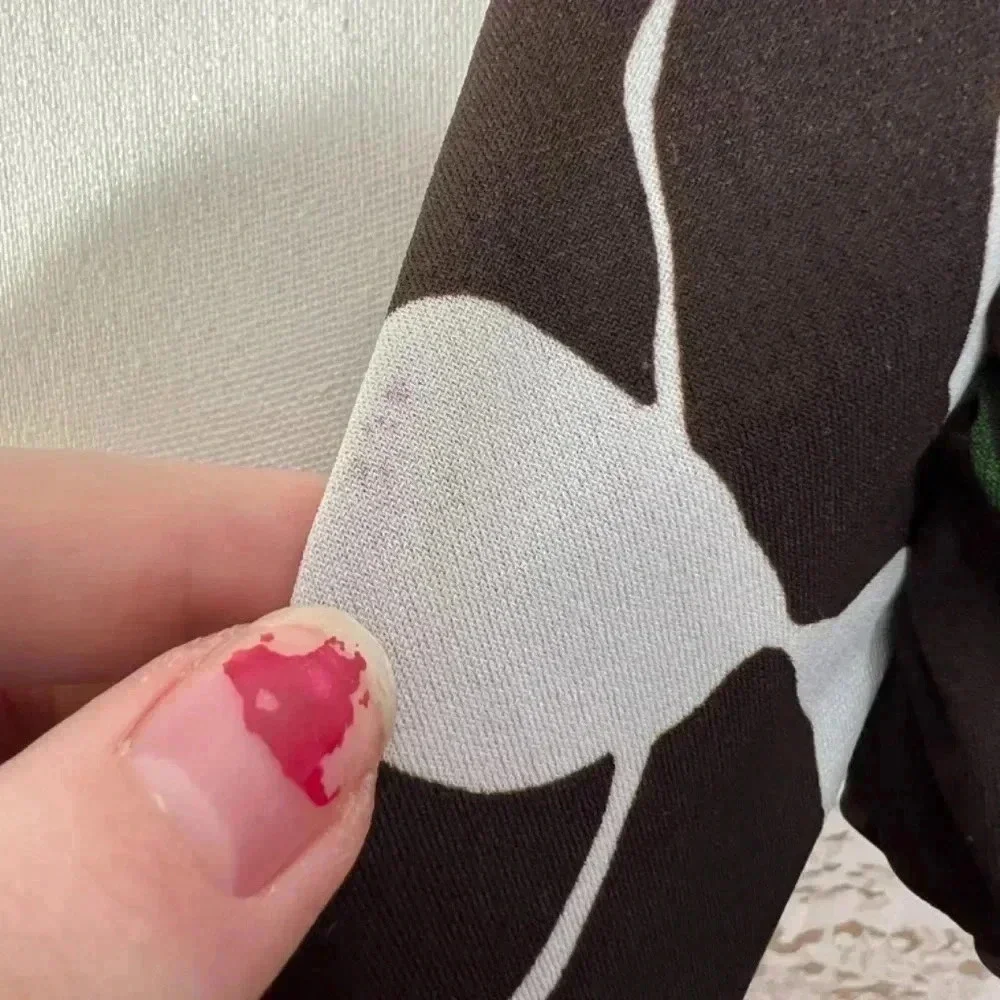 y2k Vintage Speechless Brown Babydoll Dress Leaf Pattern Size L - Picture 6 of 6